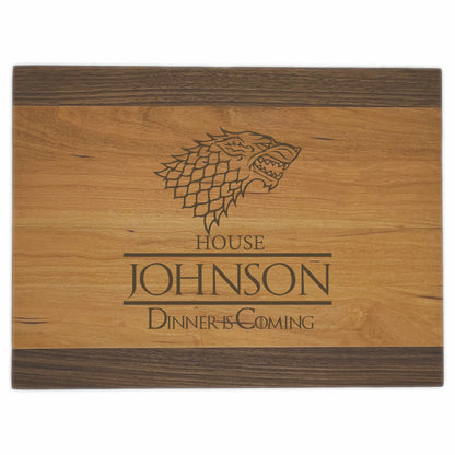 Game of Thrones Premium Cutting Boards | Personalized Dinner is Coming Wood Cutting Boards | Different Styles Available