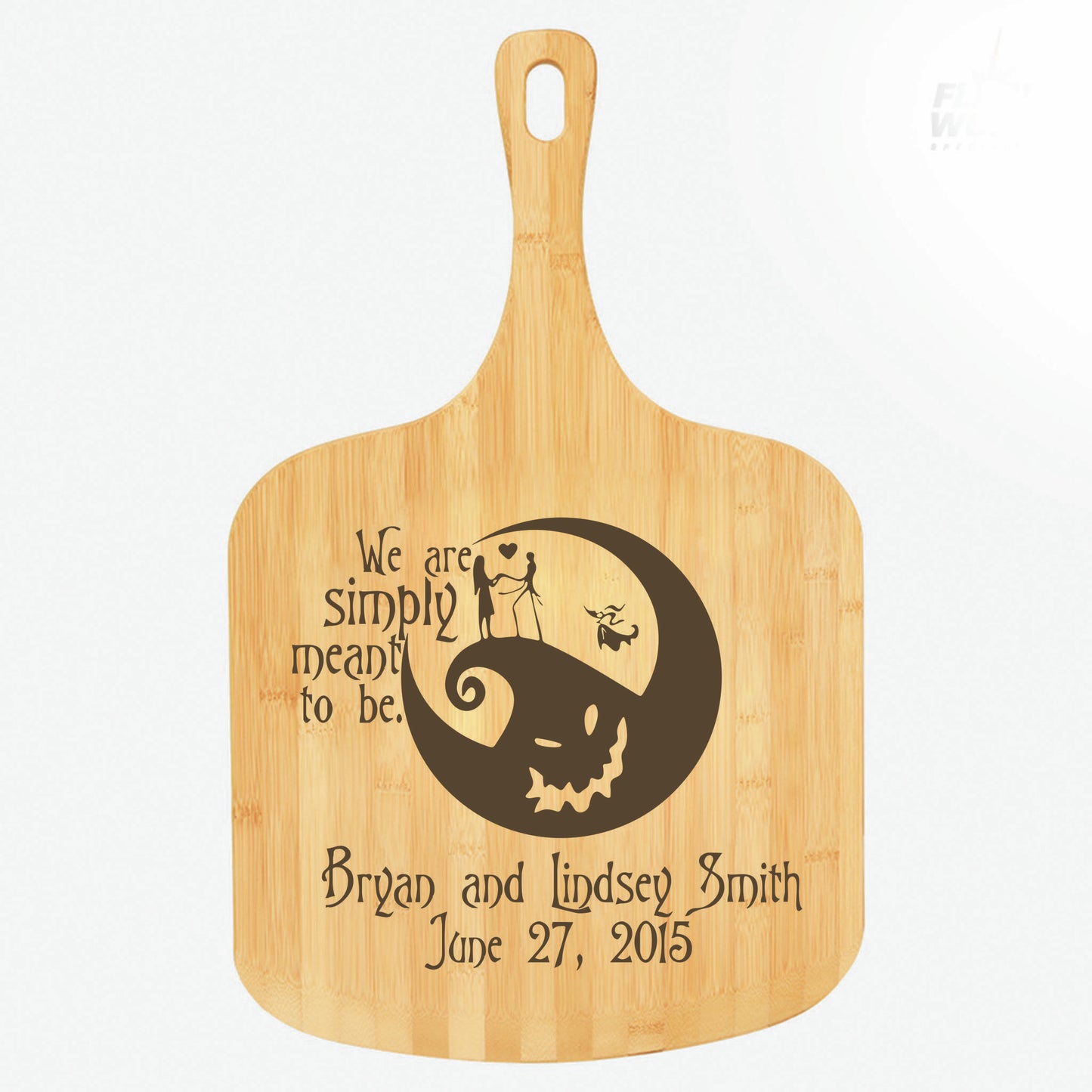 Nightmare Before Christmas Bamboo Cutting Boards | Personalized We Are Simply Meant To Be Wood Cutting Boards | Different Styles Available #1