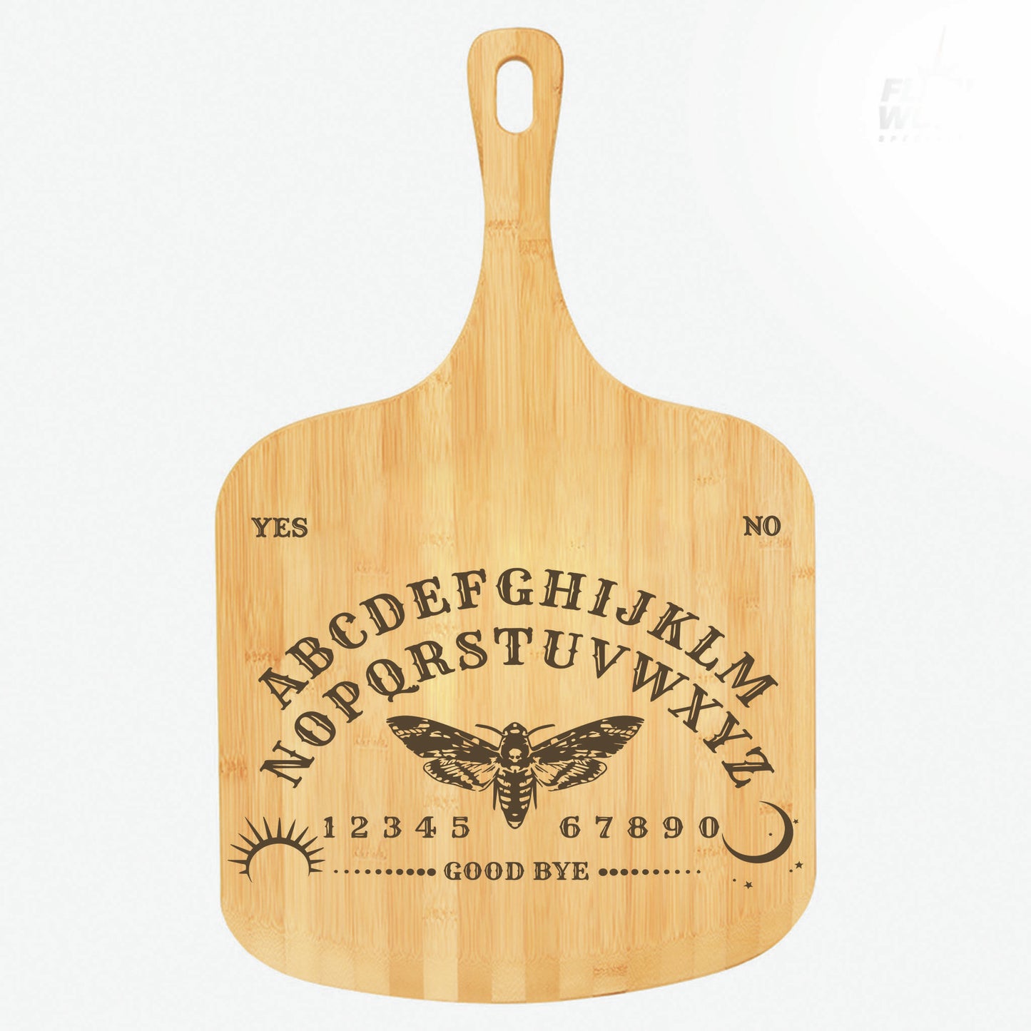 Ouija Board Bamboo Cutting Boards | Personalized Halloween Spirit Board Wood Cutting Boards | Different Styles Available | #3