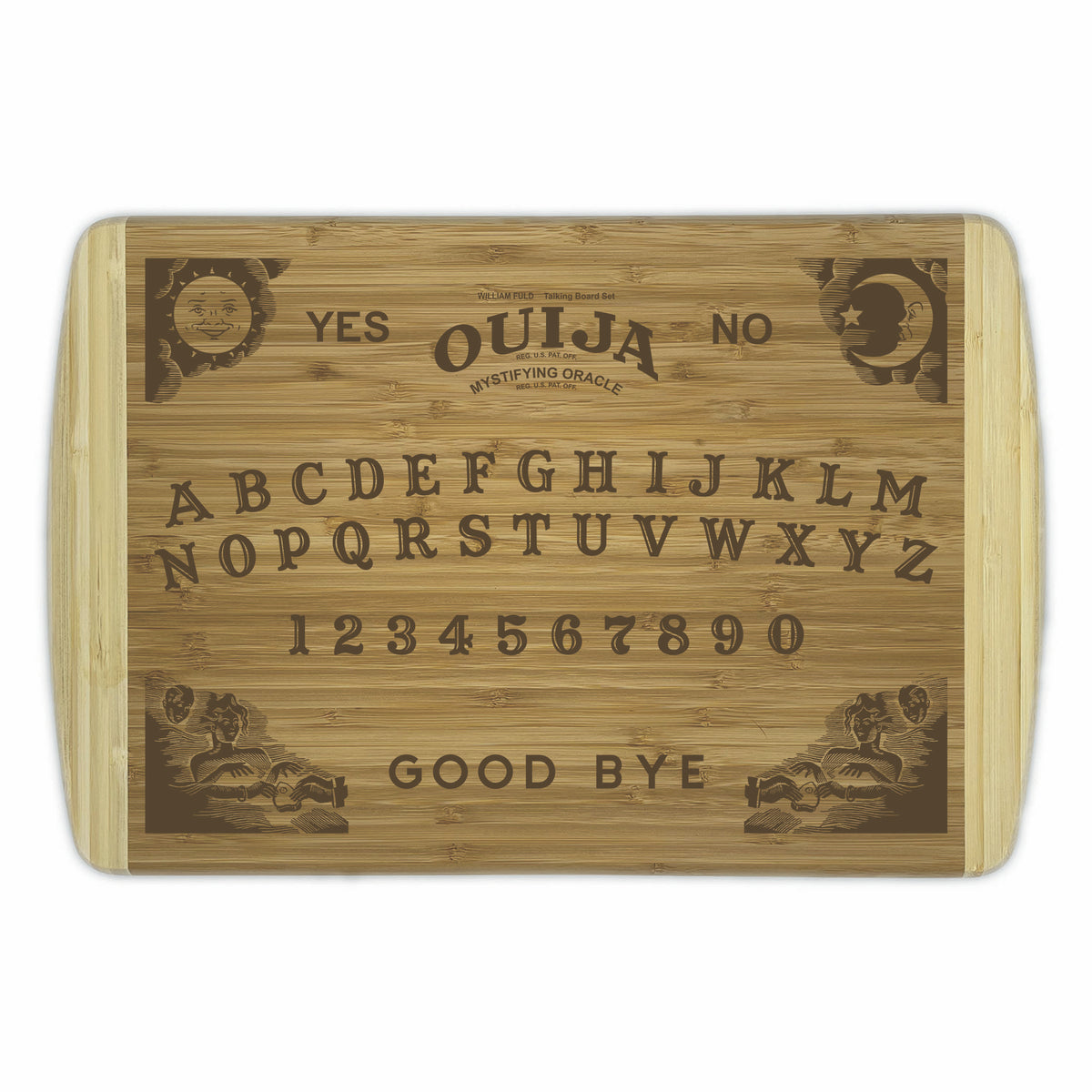 Ouija Board Bamboo Cutting Boards | Halloween Spirit Board Wood Cutting Boards | Different Styles Available | #2
