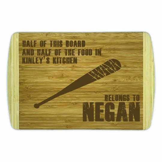 The Walking Dead Inspired Wood Cutting Board | Negan | Kitchen Gifts