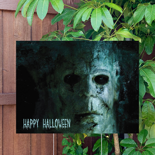Halloween Yard Sign | Happy Halloween | Large Holiday Sign with Metal Stake Included | 24"x18" Lawn Sign