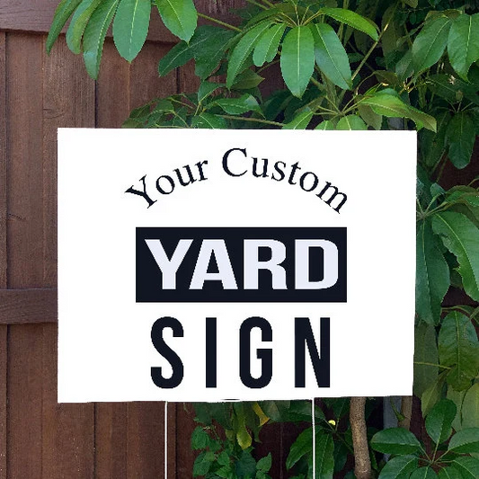 Custom Yard Sign | Large 24"x18" Lawn Sign with Metal Stake Included | Personalized & Business Signs