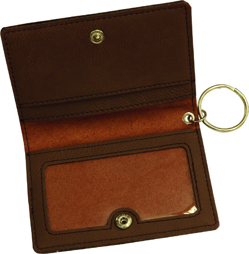 Personalized Leather ID Holder Keychain | Custom Wallet | Card Holder | Card Case | Personalized Gifts | Gifts for Dad | Office Gifts